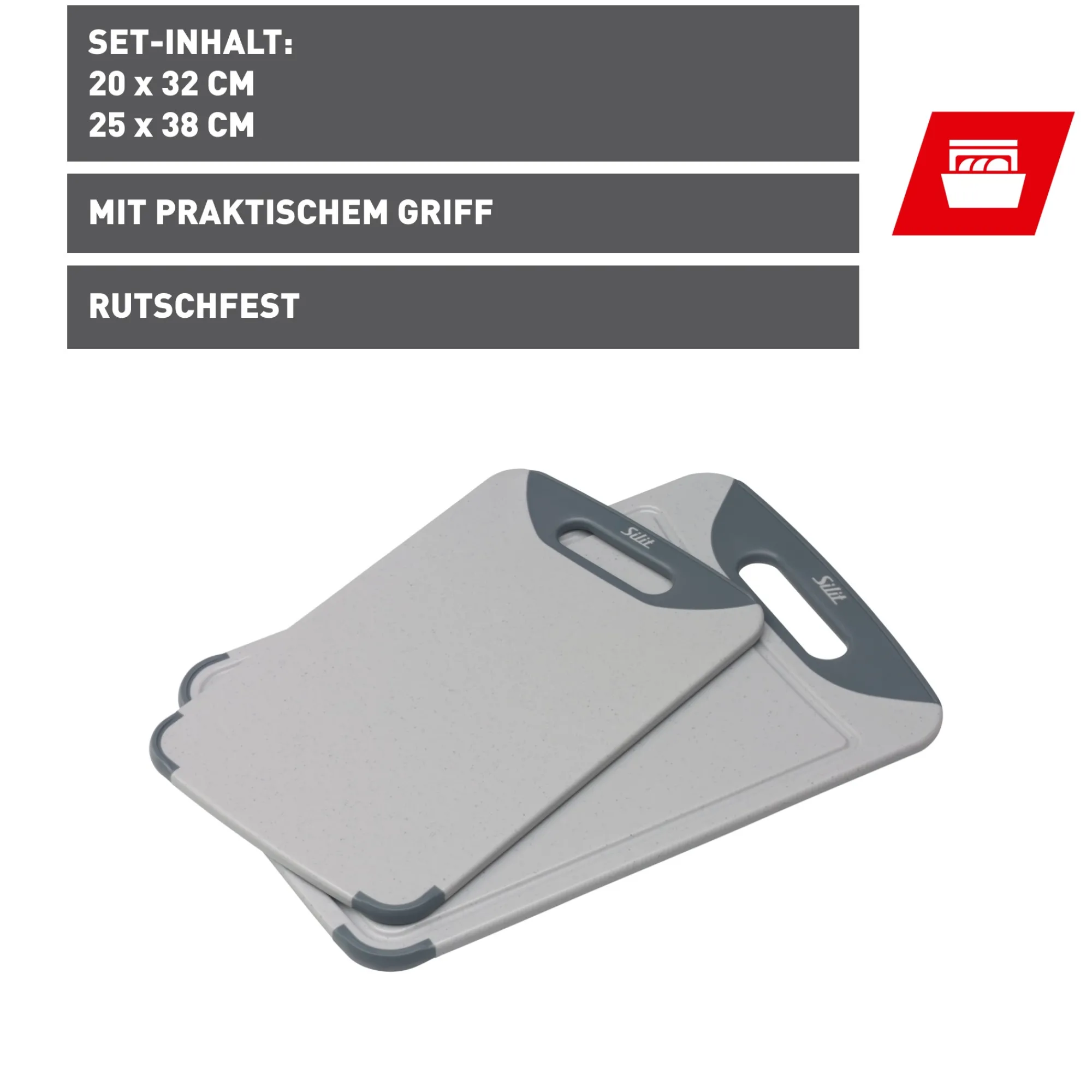 WMF Silit Schneidebrett-Set, 2-teilig| Schneidebretter