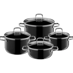 WMF Silit Silargan® Elegance Topf-Set, 4-teilig, Black| Topfsets