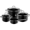 WMF Silit Silargan® Elegance Topf-Set, 4-teilig, Black| Topfsets