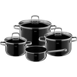WMF Silit Silargan® Elegance Topf-Set, 4-teilig, Black| Topfsets