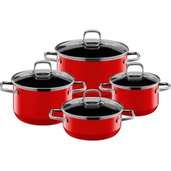 WMF Silit Silargan® Elegance Topf-Set, 4-teilig, Red| Topfsets