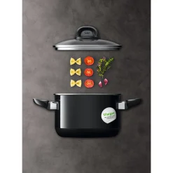 WMF Silit Silargan® Modesto Bratentopf mit Deckel, 16 cm, Black| Bratentöpfe