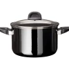 WMF Silit Silargan® Modesto Kochtopf mit Deckel, 24 cm, Black| Kochtöpfe|Induktionstöpfe
