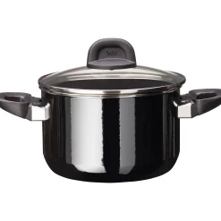 WMF Silit Silargan® Modesto Kochtopf mit Deckel, 20 cm, Black| Kochtöpfe|Induktionstöpfe