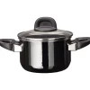 WMF Silit Silargan® Modesto Kochtopf mit Deckel, 16 cm, Black| Induktionstöpfe|Kochtöpfe