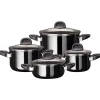WMF Silit Silargan® Modesto Topf-Set 4-teilig, Black| Topfsets