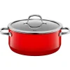 WMF Silit Silargan® Passion Bratentopf mit Deckel, 24 cm, Red| Bratentöpfe