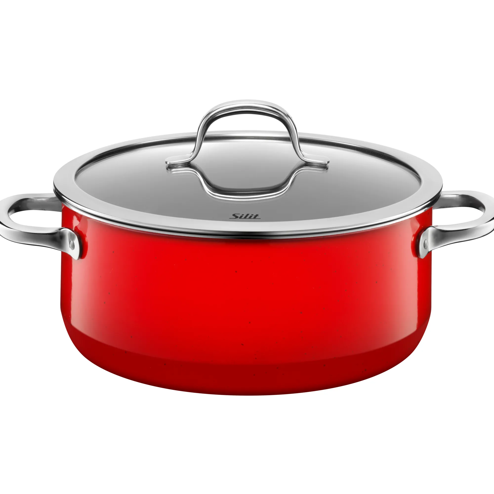 WMF Silit Silargan® Passion Bratentopf mit Deckel, 24 cm, Red| Bratentöpfe
