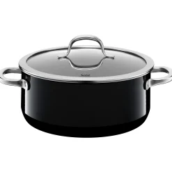 WMF Silit Silargan® Passion Bratentopf mit Deckel, 24 cm, Black| Bratentöpfe