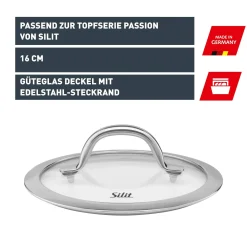 WMF Silit Silargan Passion Glasdeckel, 16 cm| Zubehör Töpfe