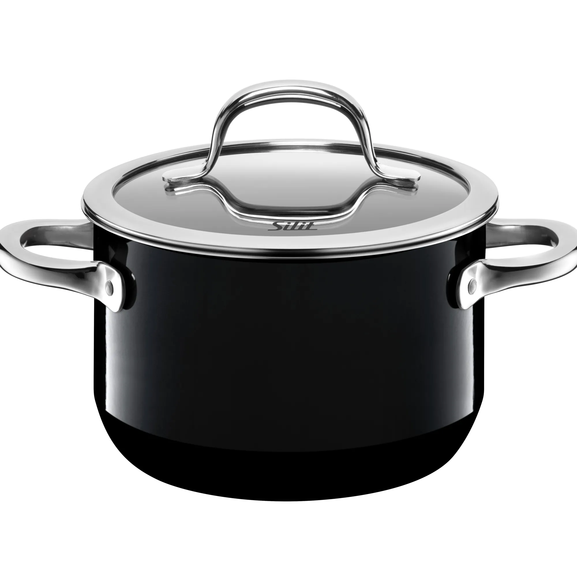 WMF Silit Silargan® Passion Kochtopf mit Deckel, 16 cm, Black| Kochtöpfe|Induktionstöpfe
