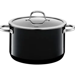 WMF Silit Silargan® Passion Kochtopf mit Deckel, 24 cm, Black| Kochtöpfe|Induktionstöpfe