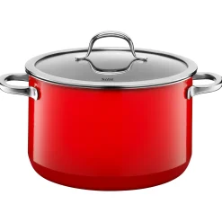 WMF Silit Silargan® Passion Kochtopf mit Deckel, 24 cm, Red| Kochtöpfe|Induktionstöpfe