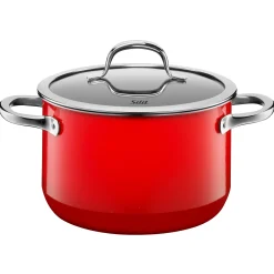WMF Silit Silargan® Passion Kochtopf mit Deckel, 20 cm, Red| Kochtöpfe|Induktionstöpfe