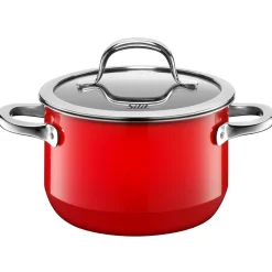 WMF Silit Silargan® Passion Kochtopf mit Deckel, 16 cm, Red| Kochtöpfe|Induktionstöpfe