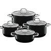 WMF Silit Silargan® Passion Topf-Set, 4-teilig, Black| Topfsets
