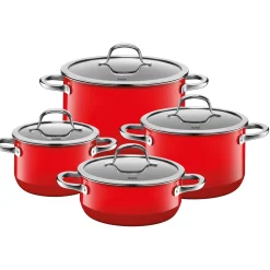 WMF Silit Silargan® Passion Topf-Set, 4-teilig, Red| Topfsets
