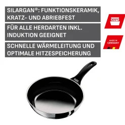 WMF Silit Silargan® Professional Stielpfanne hoch, 24 cm, Black| Induktionspfannen|Bratpfannen