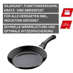 WMF Silit Silargan® Professional Stielpfanne flach, 28 cm, Black| Induktionspfannen|Bratpfannen