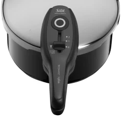 WMF Silit Silargan® Sicomatic t-Plus Schnellkochtopf-Set, 22 cm, 4,5 l und 3,0 l, Black| Schnellkochtöpfe|Induktionstöpfe
