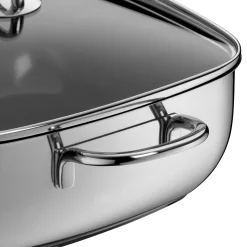 WMF Silit Studio Schmorkasserolle mit Glasdeckel, 29 x 29 cm| Bräter & Schmortöpfe