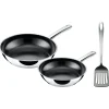 WMF Silit Talis Pfannen-Set mit Pfannenwender, 20 & 24 cm| Küchenutensilien|Induktionspfannen