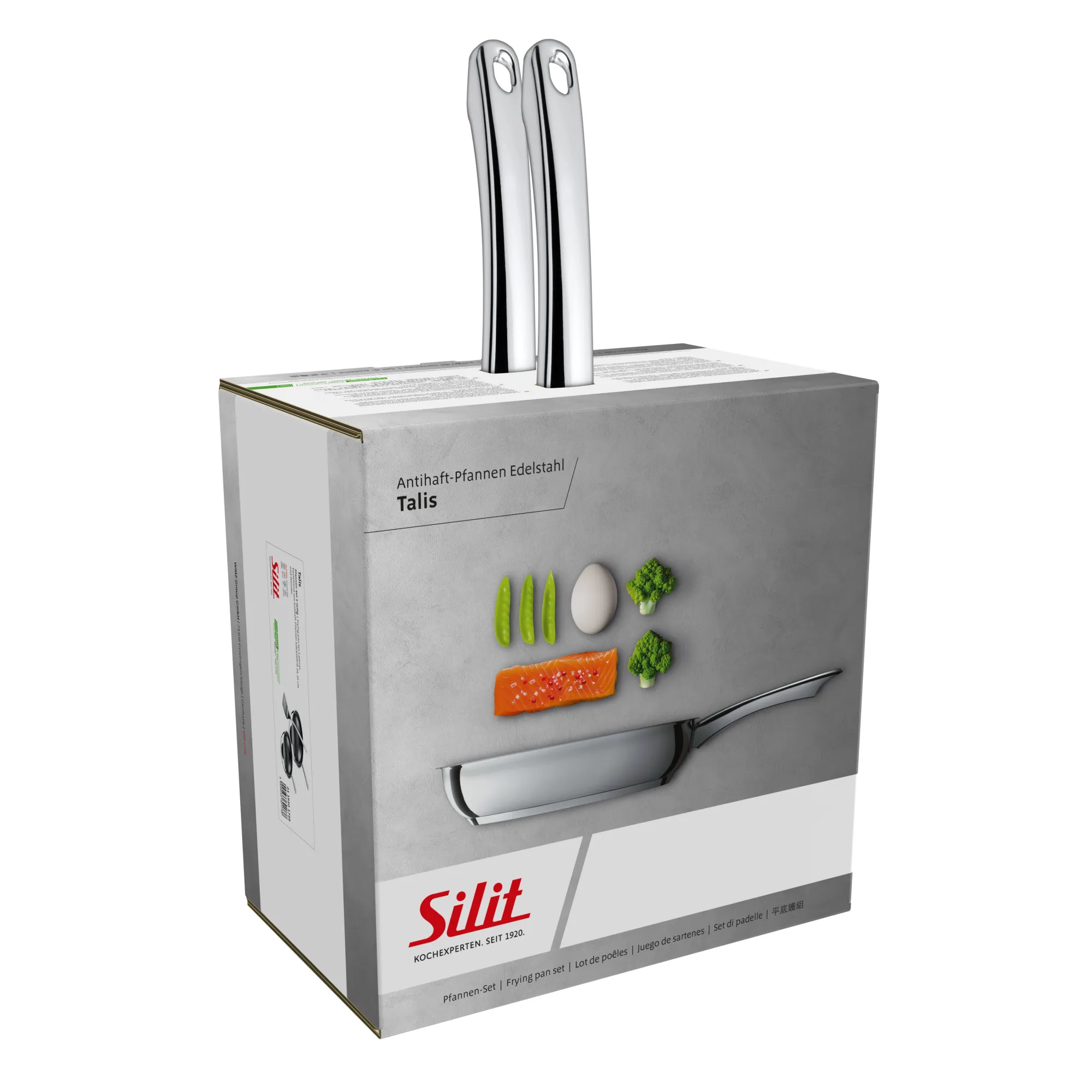 WMF Silit Talis Pfannen-Set mit Pfannenwender, 20 & 24 cm| Küchenutensilien|Induktionspfannen