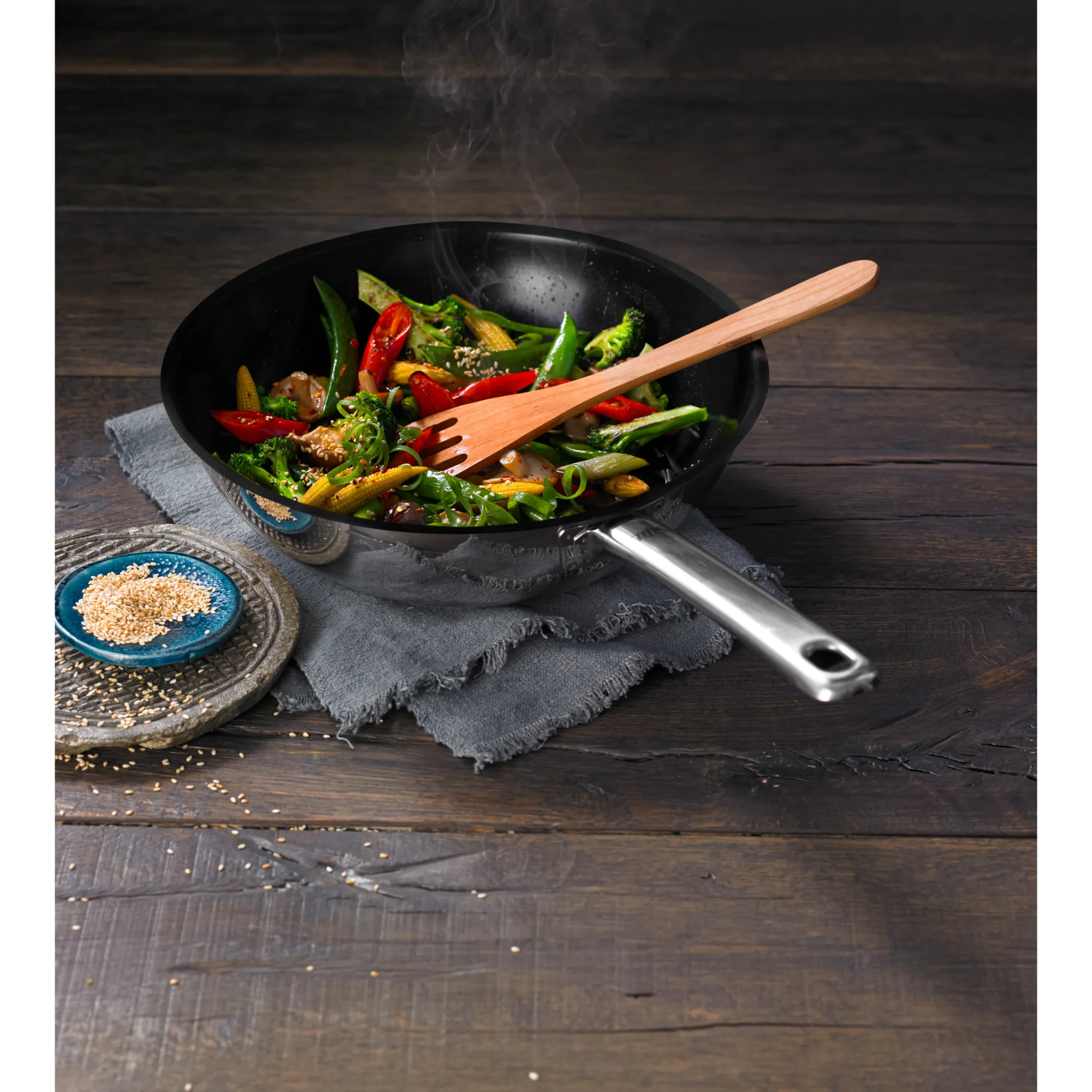 WMF Silit Wuhan Wok-Pfanne, 28 cm| Induktionspfannen|Woks