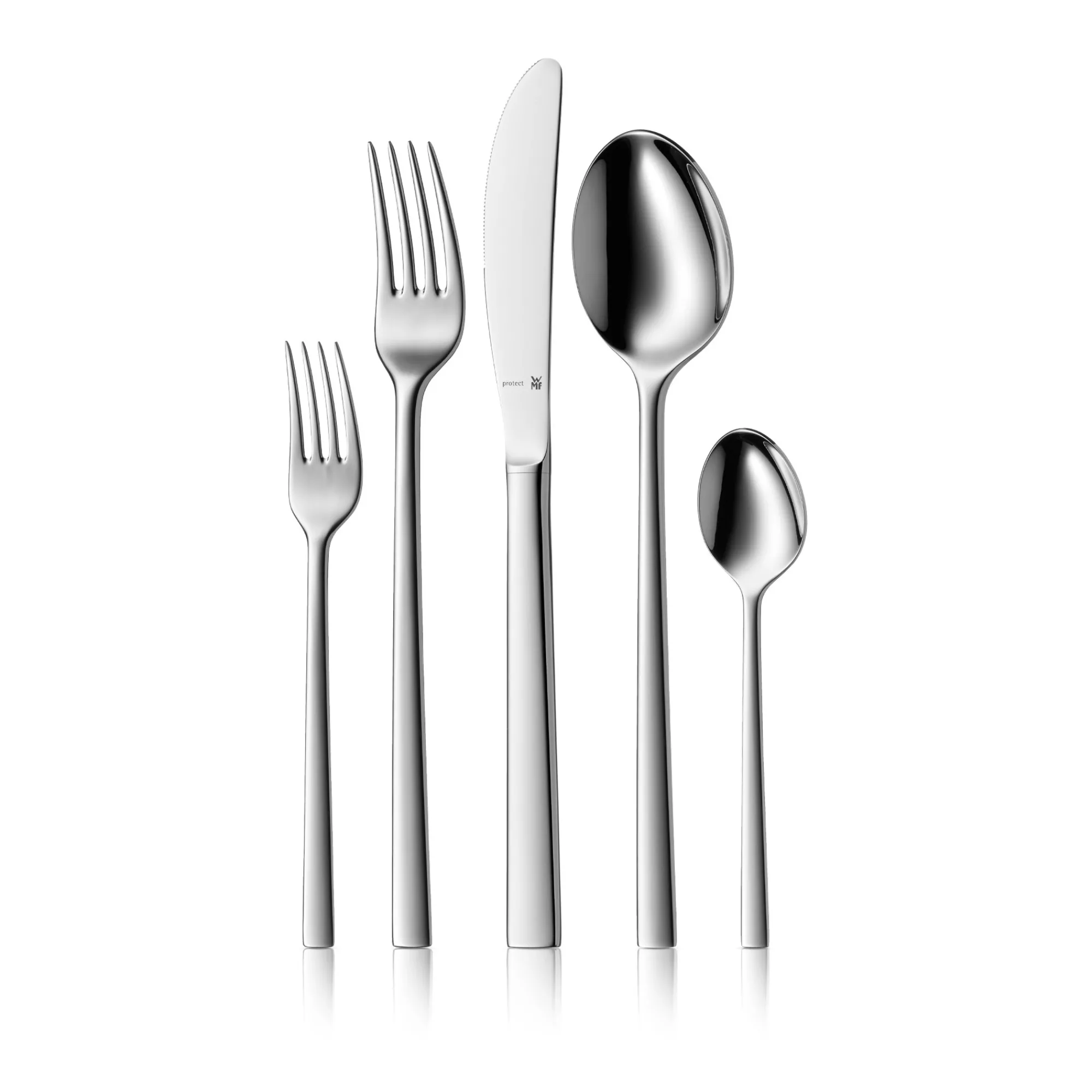 WMF Sonic Besteck-Set, 30-teilig, Cromargan protect®| Besteck-Sets