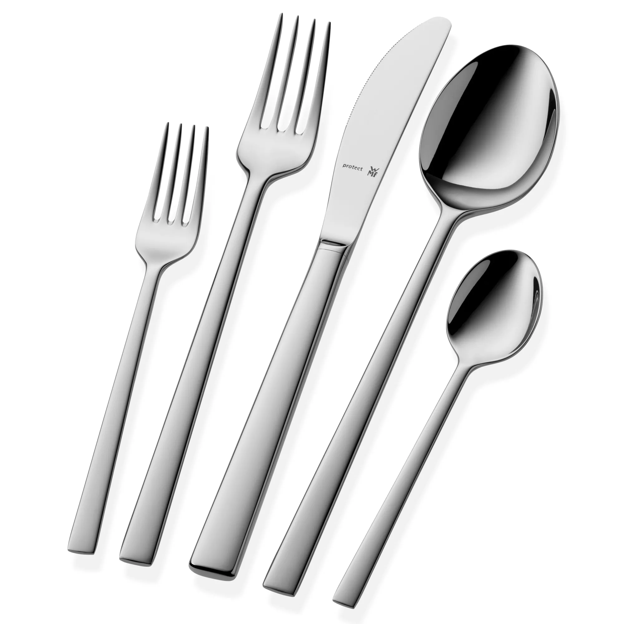 WMF Sonic Besteck-Set, 30-teilig, Cromargan protect®| Besteck-Sets