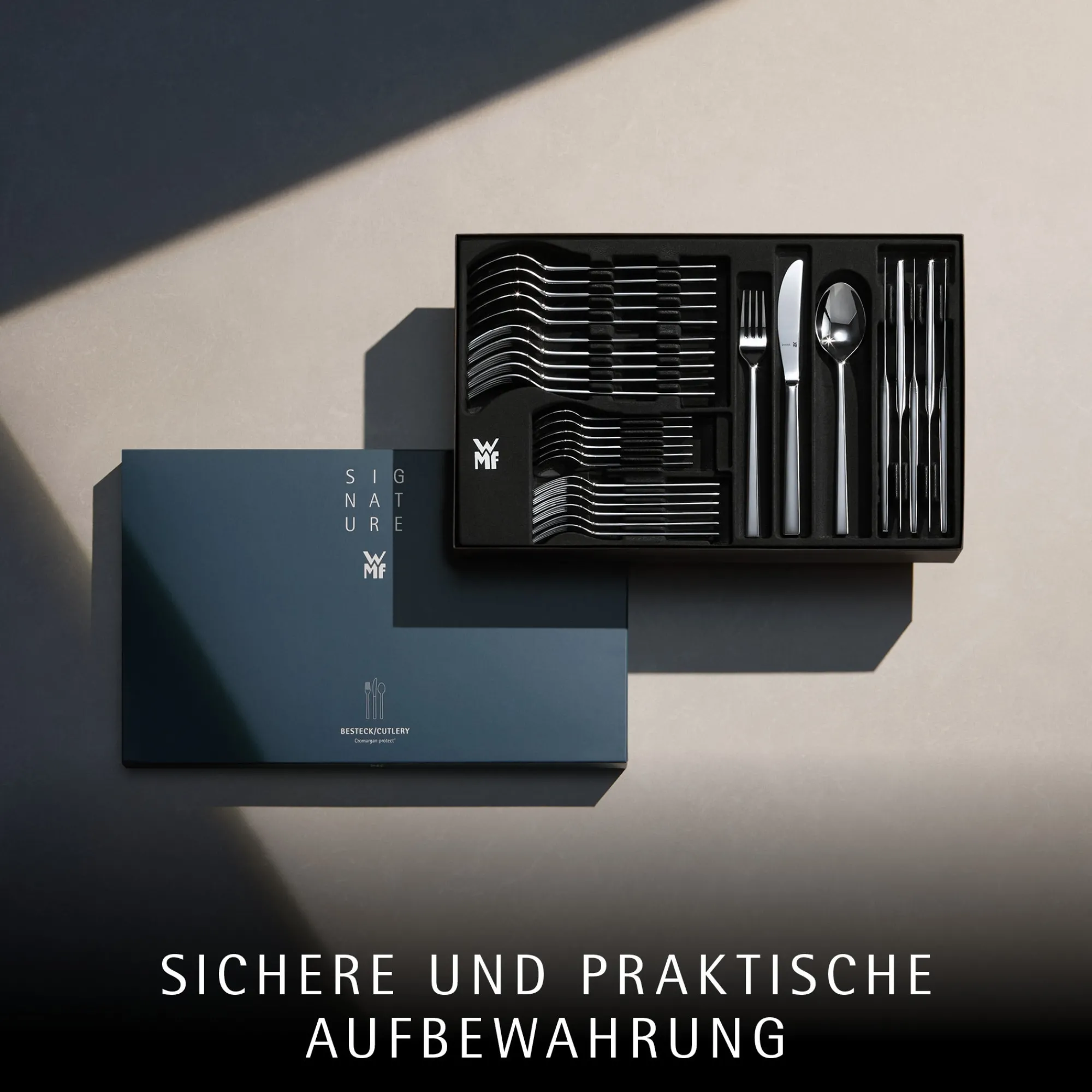 WMF Sonic Besteck-Set, 30-teilig, Cromargan protect®| Besteck-Sets