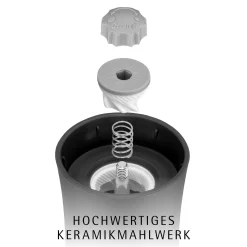 WMF Trend Gewürzmühlen-Set, 2-teilig, grau| Salz- & Pfeffermühlen|Gewürzmühlen