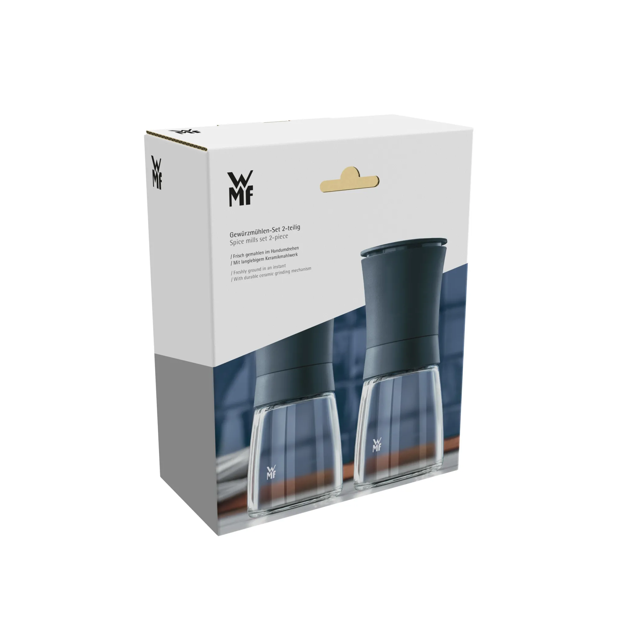 WMF Trend Gewürzmühlen-Set, 2-teilig, grau| Salz- & Pfeffermühlen|Gewürzmühlen