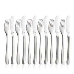 WMF Vision Dessertbesteck-Set, 12-teilig, Cromargan protect®| Besteck-Sets