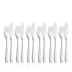 WMF Vision Fischbesteck-Set, 12-teilig, Cromargan protect®| Besteck-Sets