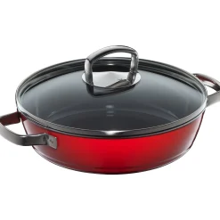 WMF Fusiontec Mineral Roasting Pan 28cm Red with lid| Schmorpfannen|Pfannen Mit Deckel