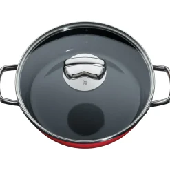 WMF Fusiontec Mineral Roasting Pan 28cm Red with lid| Schmorpfannen|Pfannen Mit Deckel