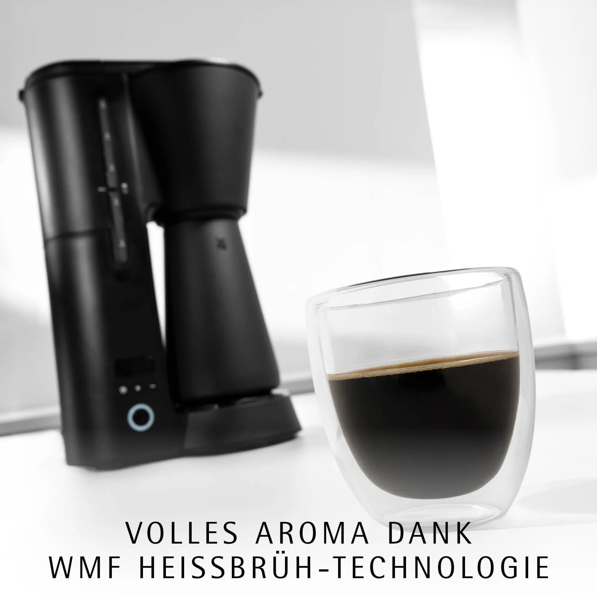 WMF KÜCHENminis Aroma Kaffeemaschine Thermo to go, Deep Black| Filterkaffeemaschinen