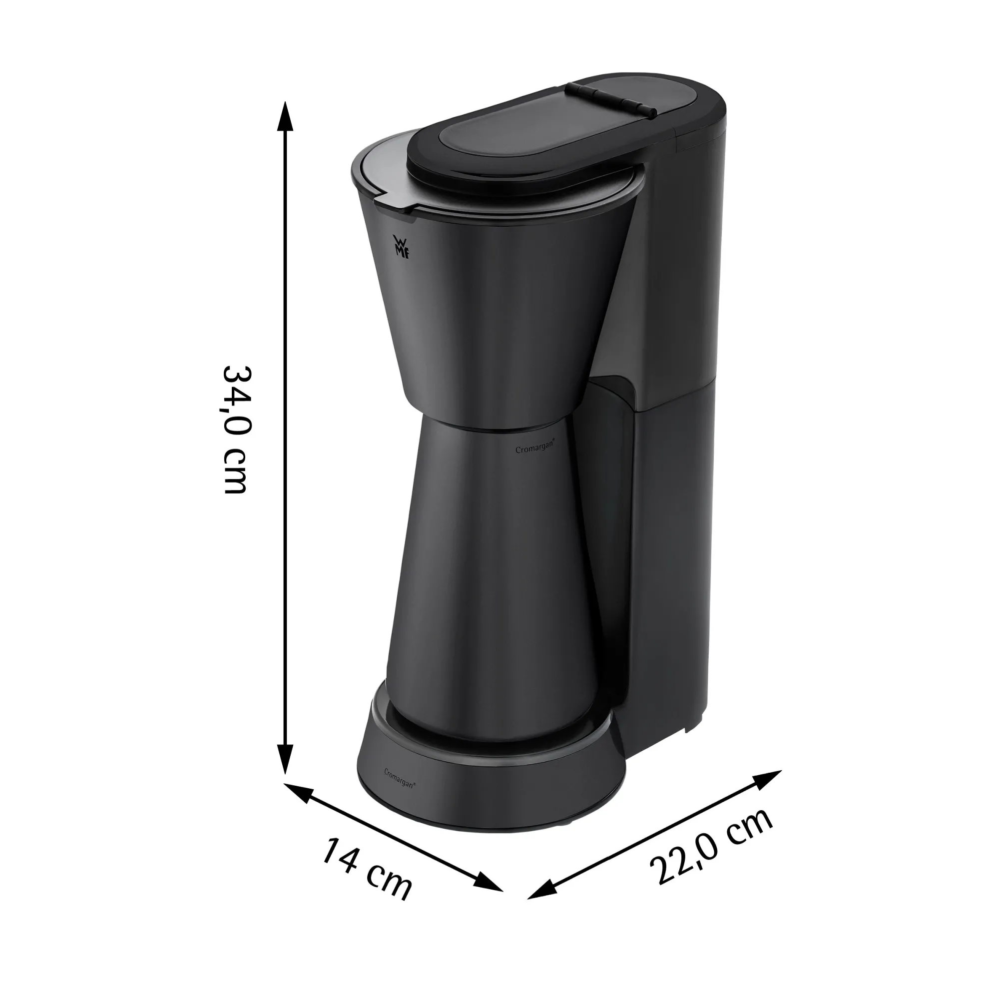 WMF KÜCHENminis Aroma Kaffeemaschine Thermo to go, Deep Black| Filterkaffeemaschinen