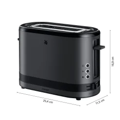 WMF KÜCHENminis 1-Scheiben-Toaster, Deep Black| Toaster