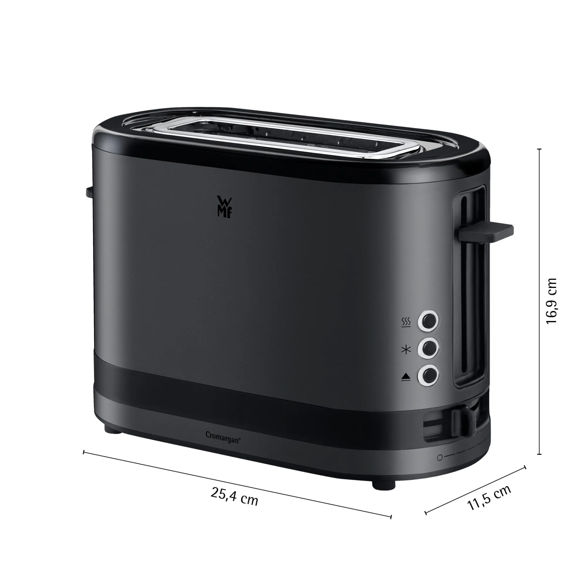WMF KÜCHENminis 1-Scheiben-Toaster, Deep Black| Toaster