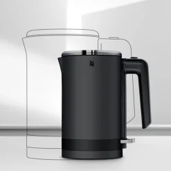 WMF KÜCHENminis Wasserkocher, 0,8 l, Deep Black| Wasserkocher