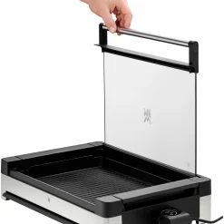 WMF Lono Tischgrill gerippt mit Glasdeckel| Elektrogrills