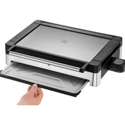 WMF Lono Tischgrill gerippt mit Glasdeckel| Elektrogrills