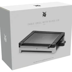 WMF Lono Tischgrill gerippt mit Glasdeckel| Elektrogrills